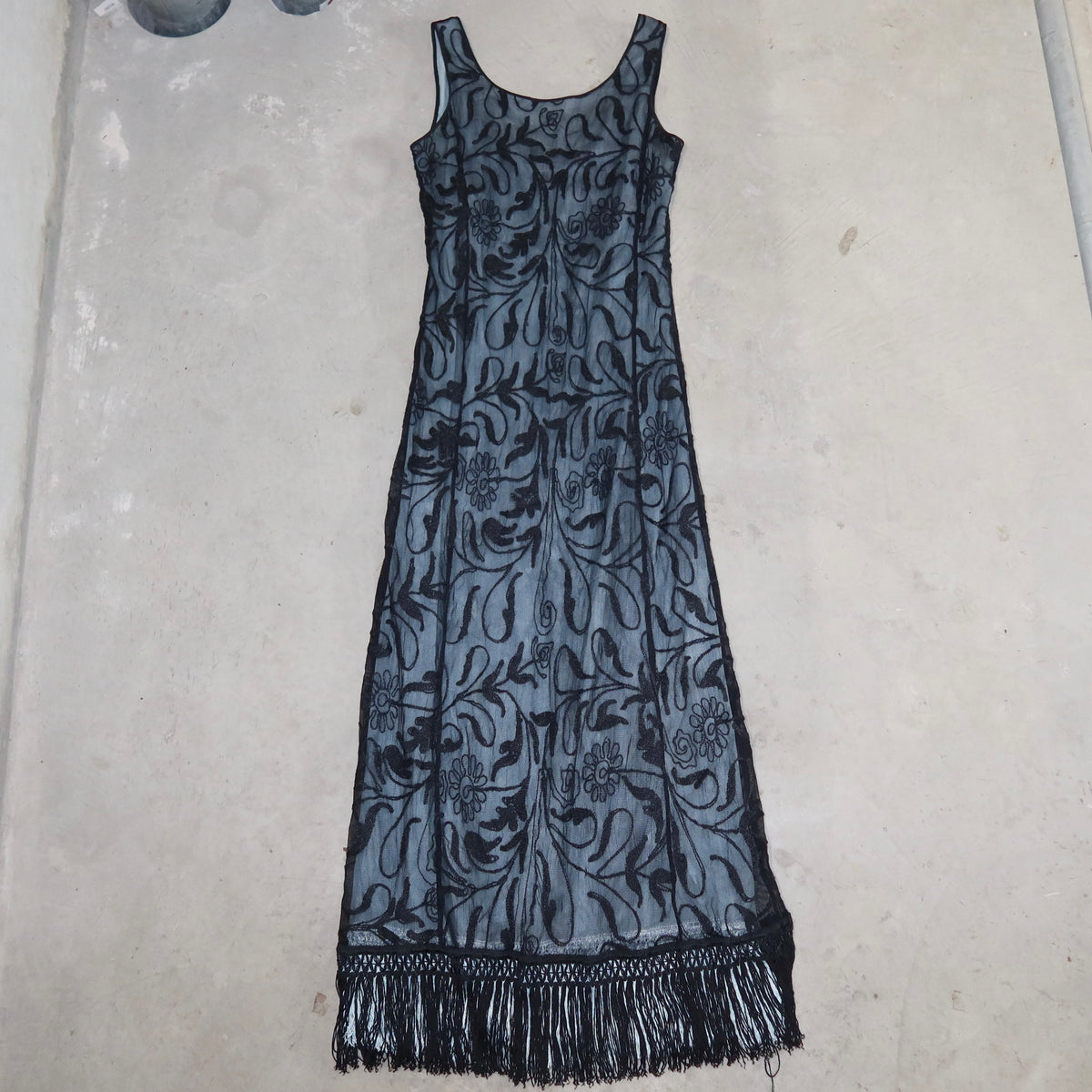 Emporio Armani SS1997 Floral Fringe Dress