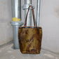 Vintage Camo Print Cowhide Tote