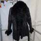 Vintage Fur Lined Leather Coat