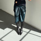 Marni Blue Cowhide Skirt