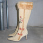 John Galliano AW2002 Suede and Fur Boots (35.5)