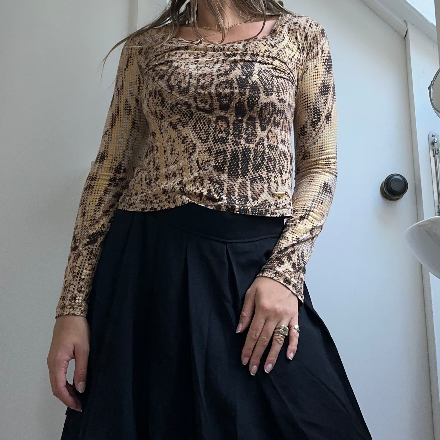 Roberto Cavalli Leopard Print Long Sleeve