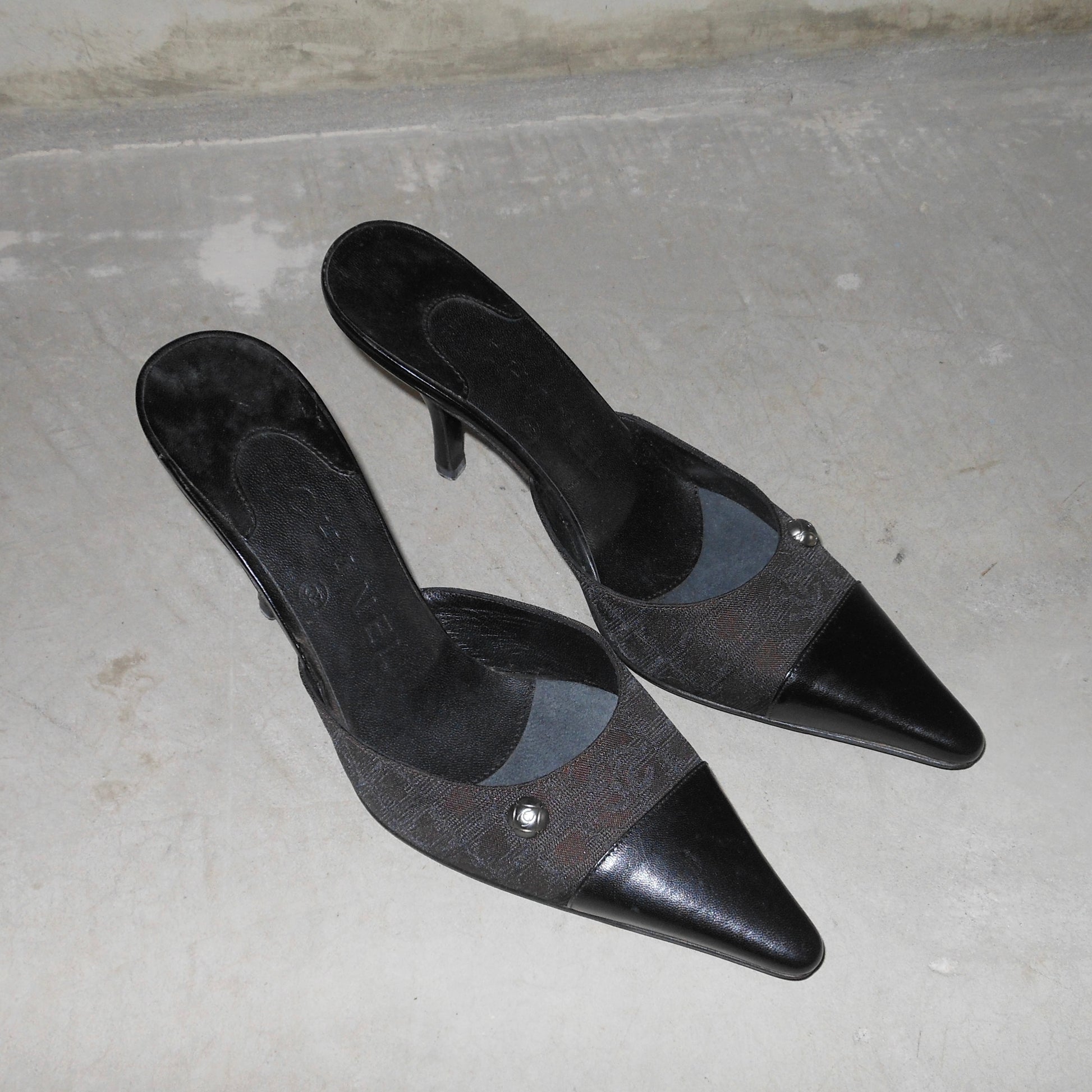 Chanel Travel Line Black Mules (35) - Main Image