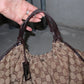 Gucci Monogram Slouch Bag with Buckle Handles