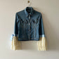 D&G SS2000 Lace Sleeve Denim Jacket
