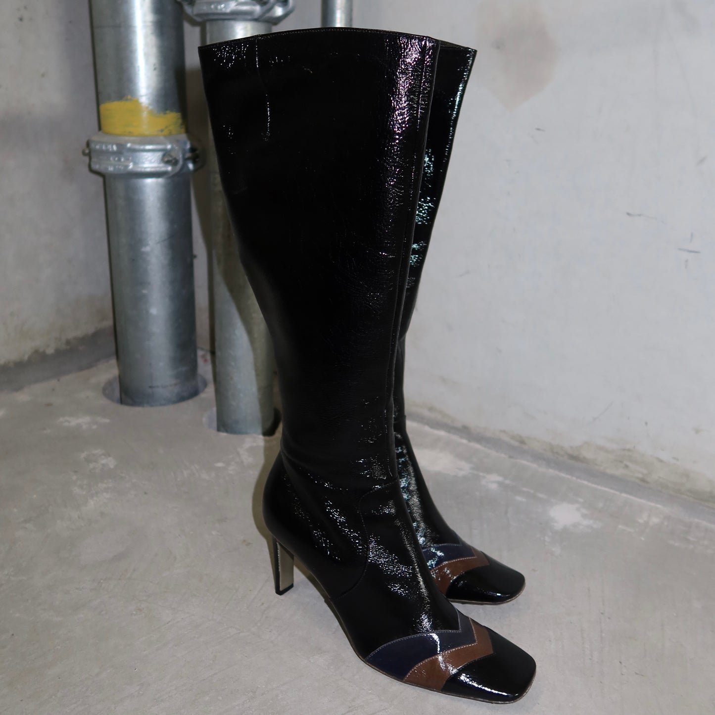 Emilio Pucci Patent Knee High Boots (39.5)