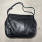 Escada Black Leather Logo Flap Bag