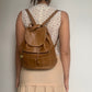 Moschino Brown Leather Backpack