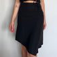 Blumarine Black Asymmetric Hem Skirt