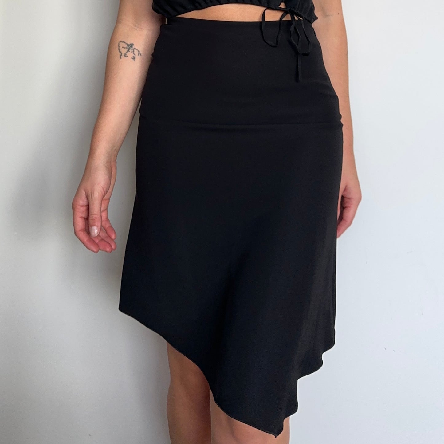 Blumarine Black Asymmetric Hem Skirt