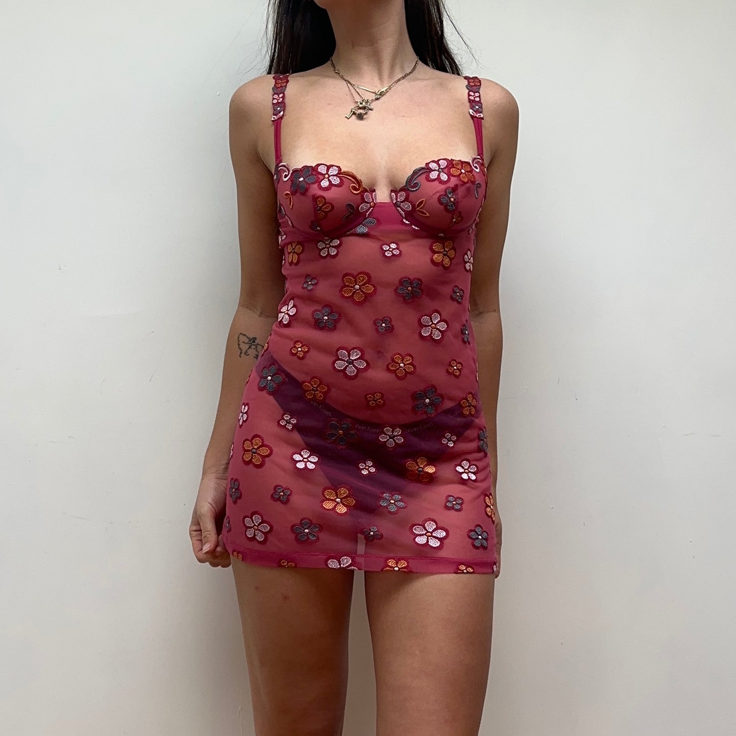 La Perla Pink Floral Slip Dress