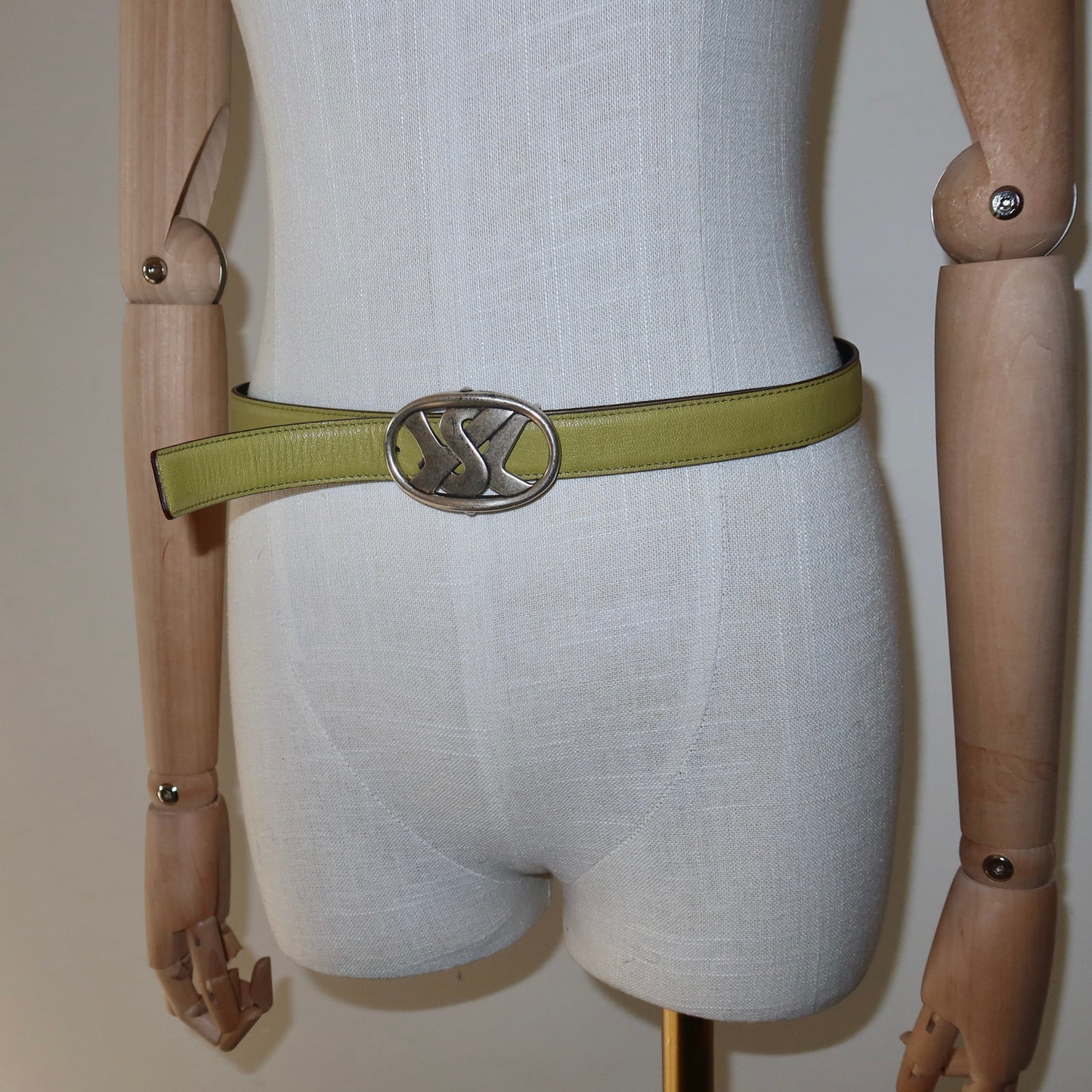 YSL AW2003 Green Reversible Belt