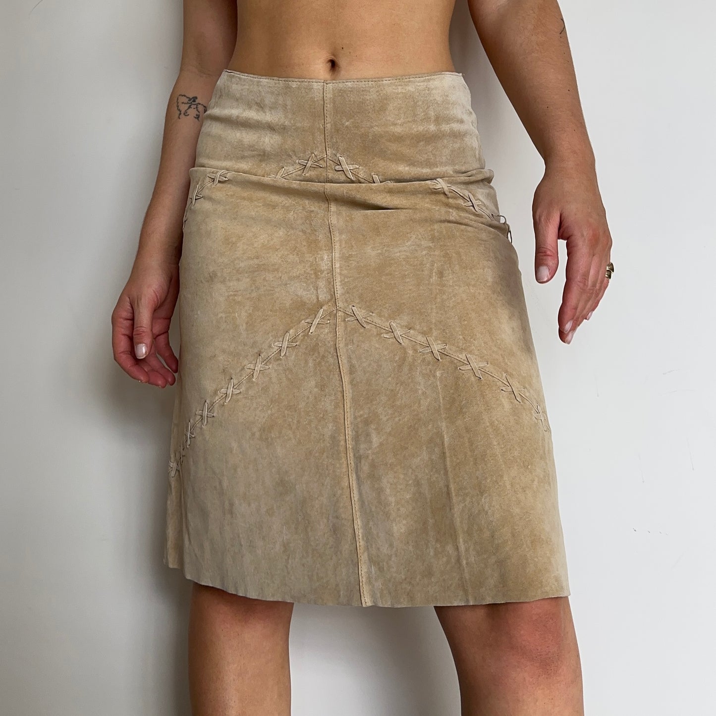 Morgan De Toi Suede Midi Skirt