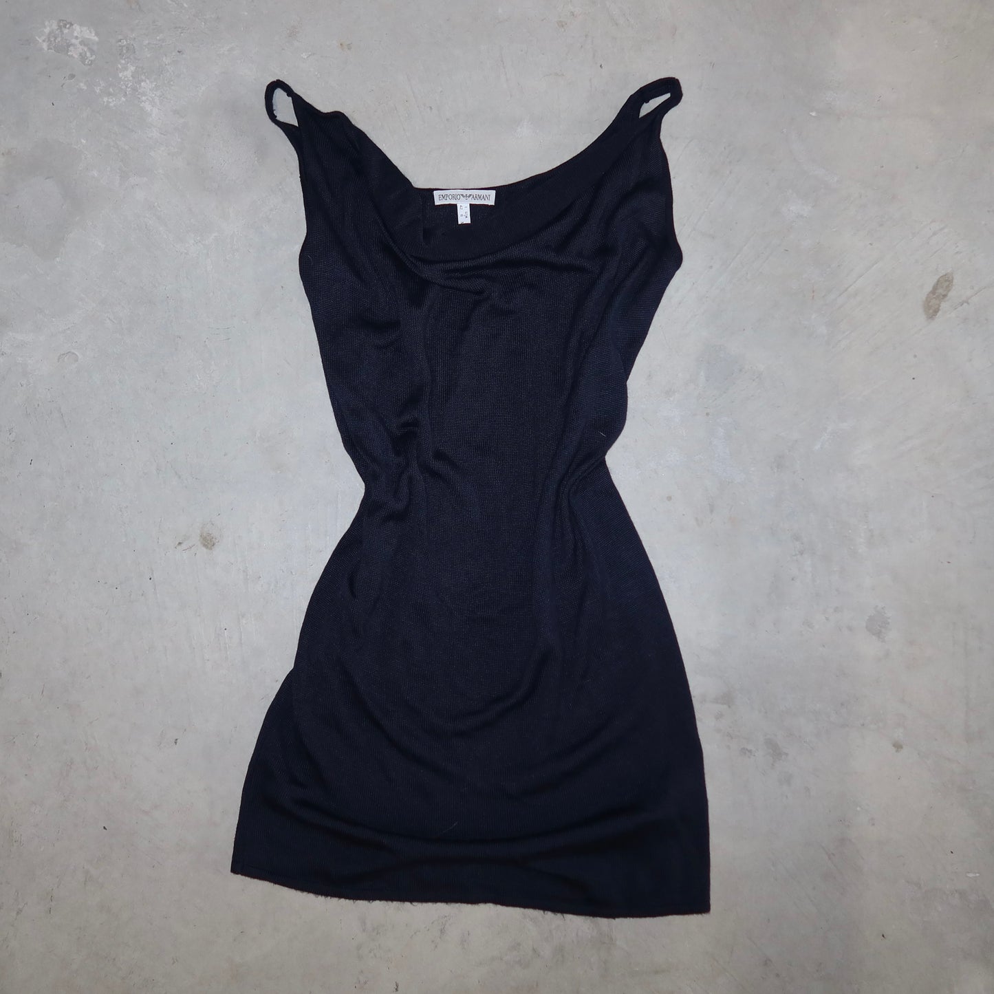 Emporio Armani Navy Knit Mini Dress