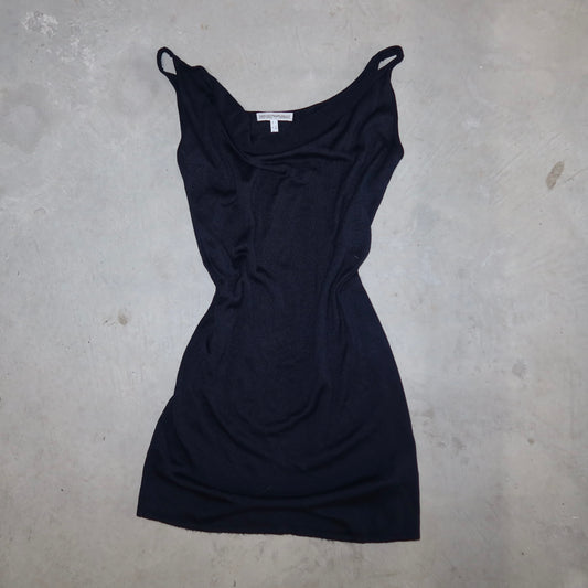 Emporio Armani Navy Knit Mini Dress