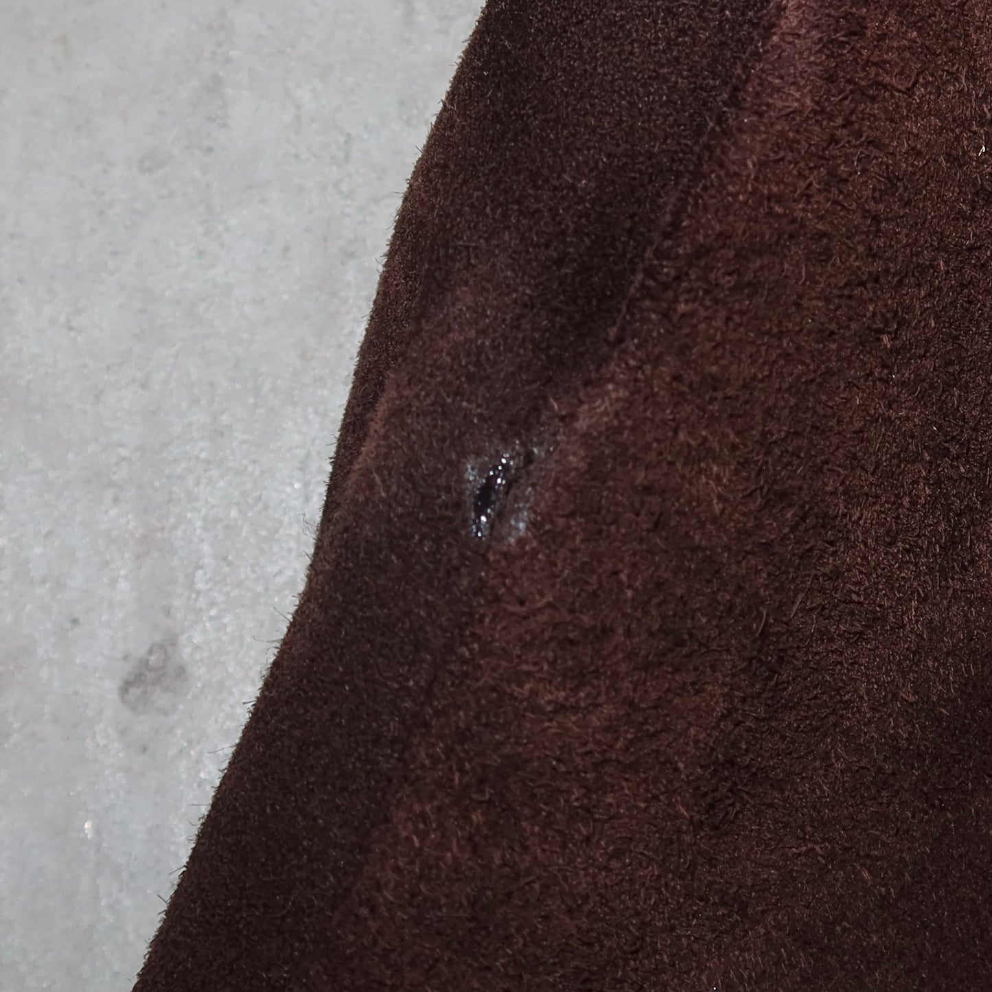 Vintage Suede and Fox Fur Trench