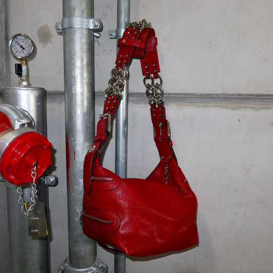 Chloé AW2003 Red Chain Handle Camera Bag