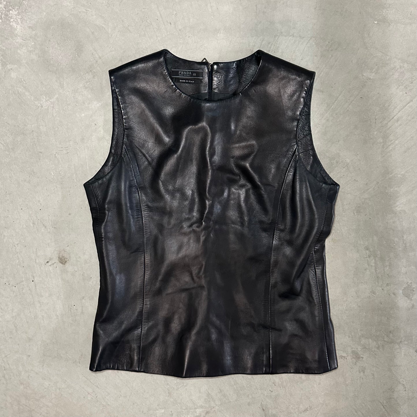 Prada Leather Tank Top