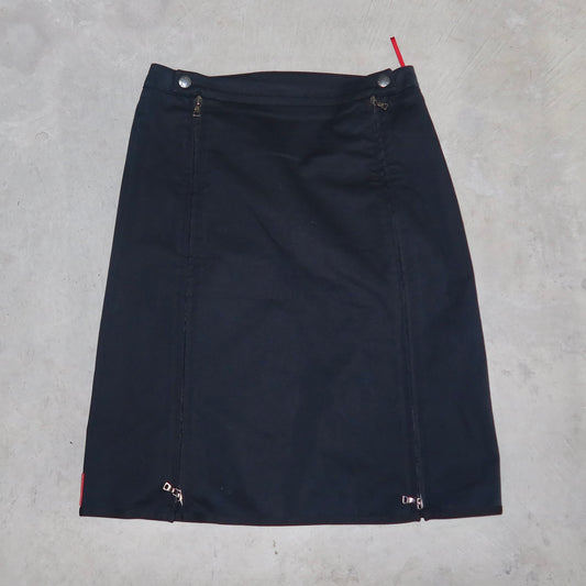 Prada Sport Navy Double Zip Skirt