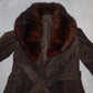 Vintage Suede Fur Trim Trench