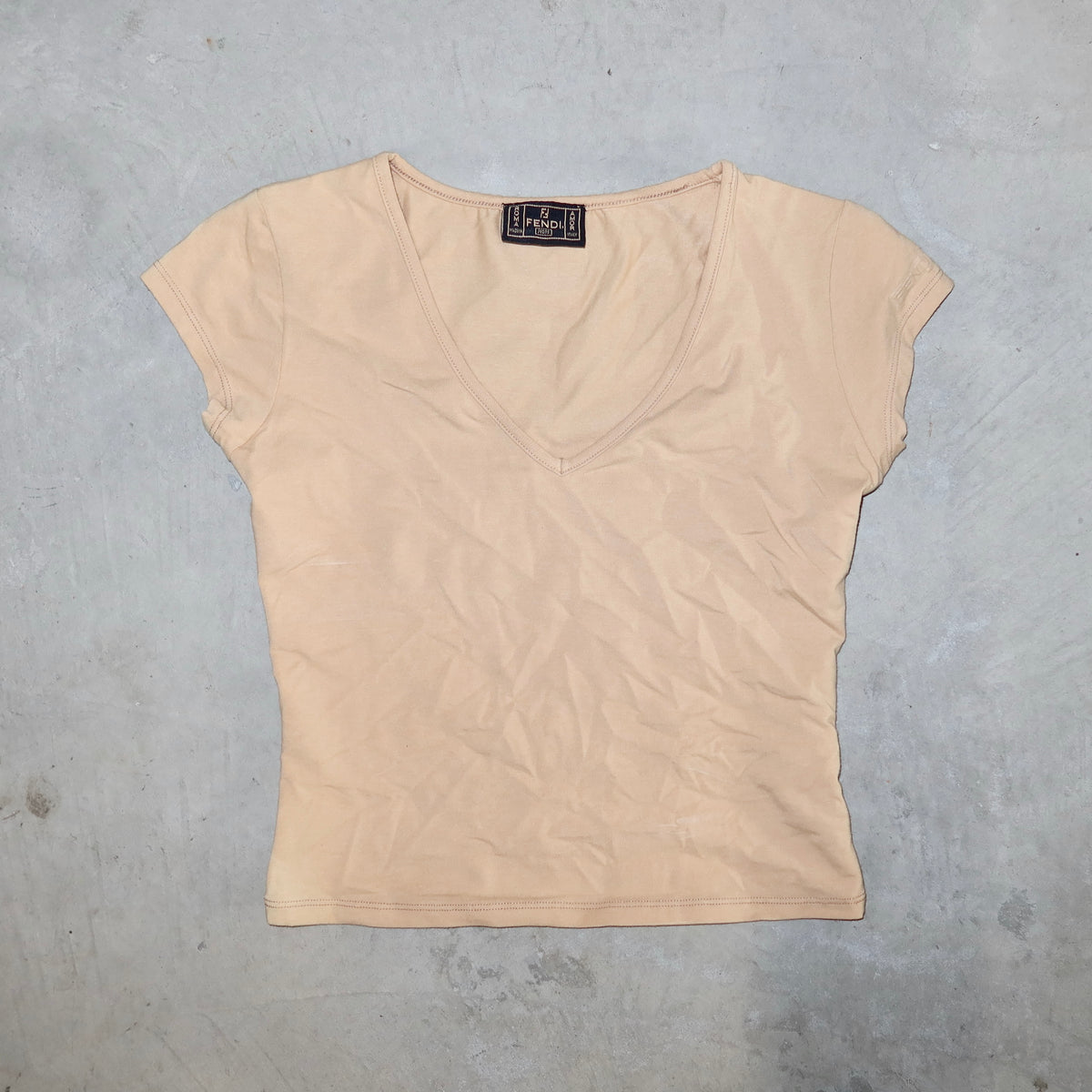 Fendi V Neck Tee