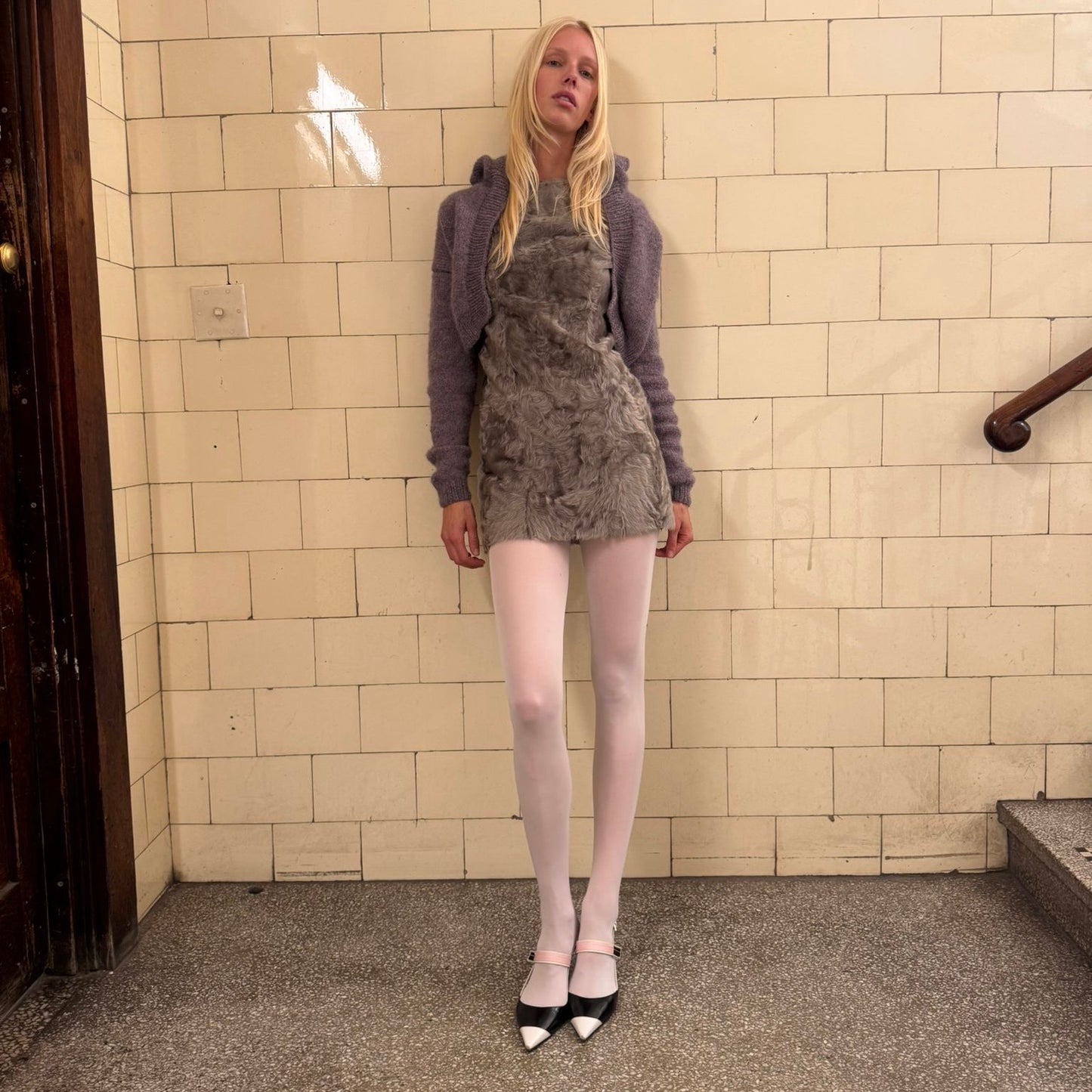 Ermanno Scervino Real Fur Dress