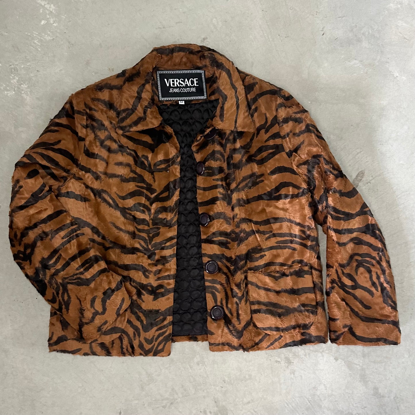 Versace Faux Fur Tiger Print Set