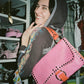 D&G Pink and Orange Leather Shoulder Bag