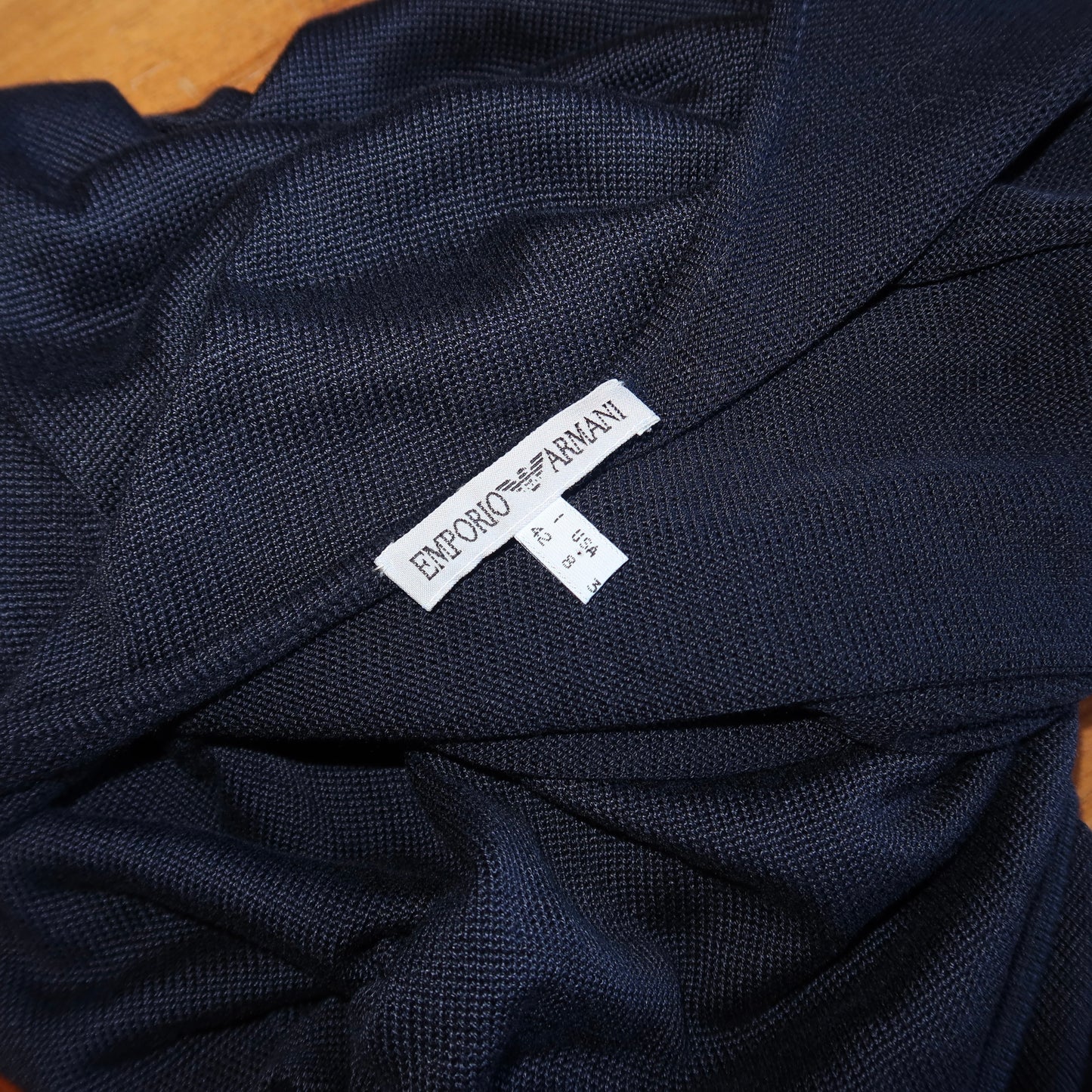 Emporio Armani Navy Knit Mini Dress