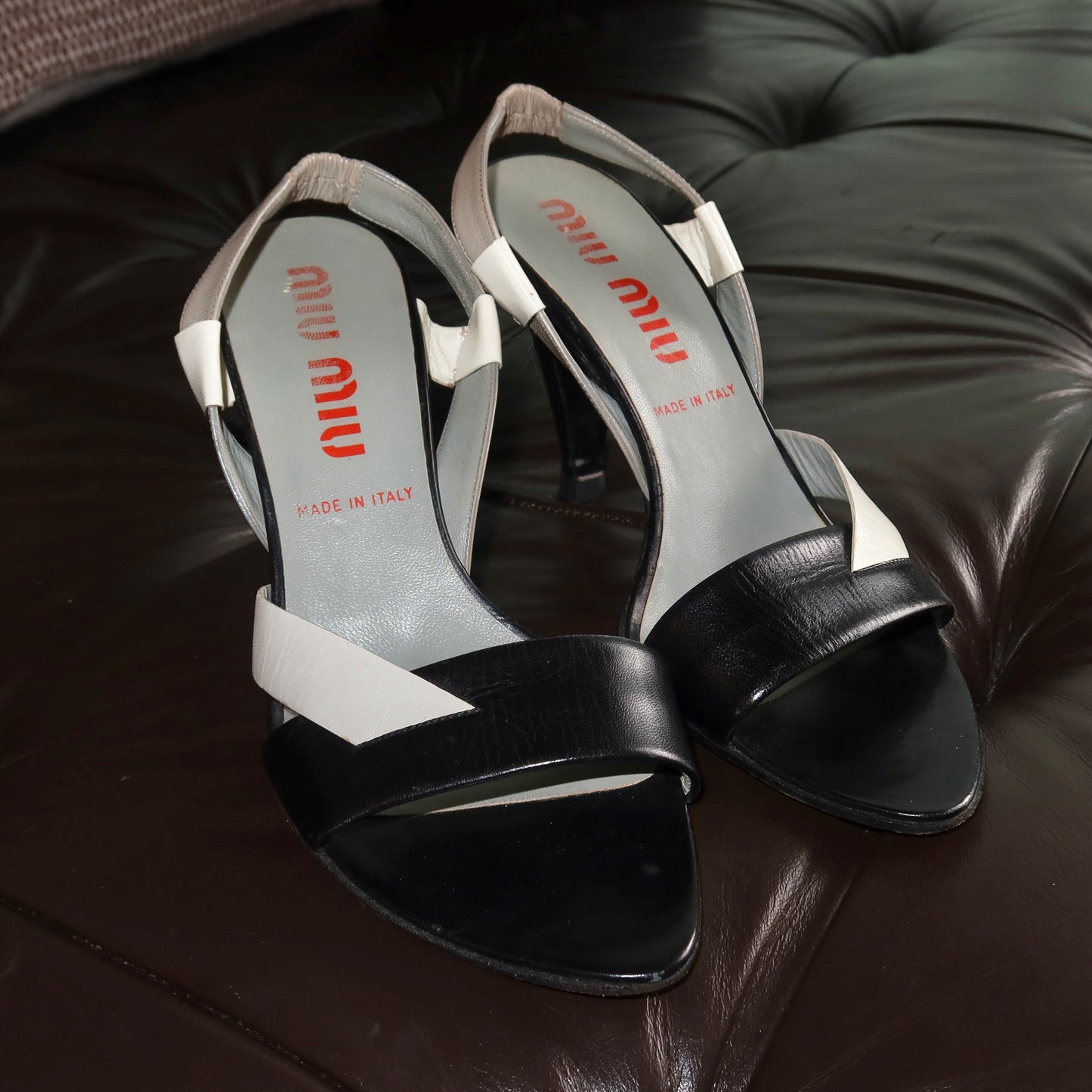 Miu Miu SS2001 Colour Block Heels (37.5)