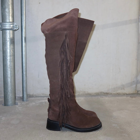 See By Chloé Joice Suede OTK Boots (37)