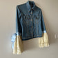 D&G SS2000 Lace Sleeve Denim Jacket