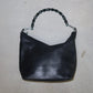 Gucci by Tom Ford Black Leather Bamboo Handle Bag