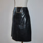 Emporio Armani Oversized Buckle Leather Skirt