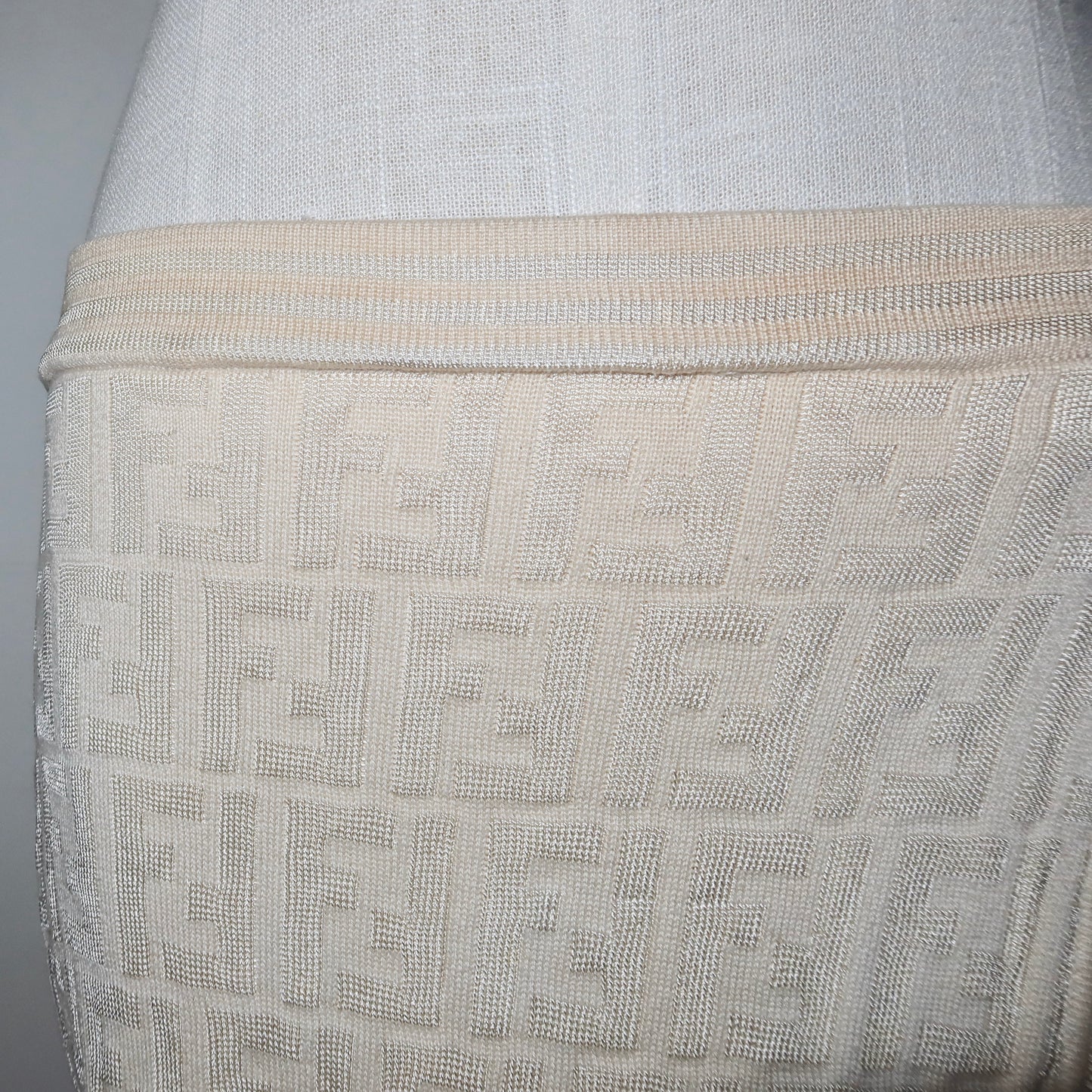 Fendi Cream Zucca Print Skirt