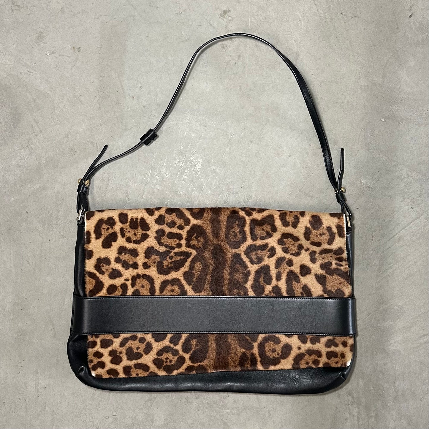 Vintage Leopard Print Cowhide  Tote