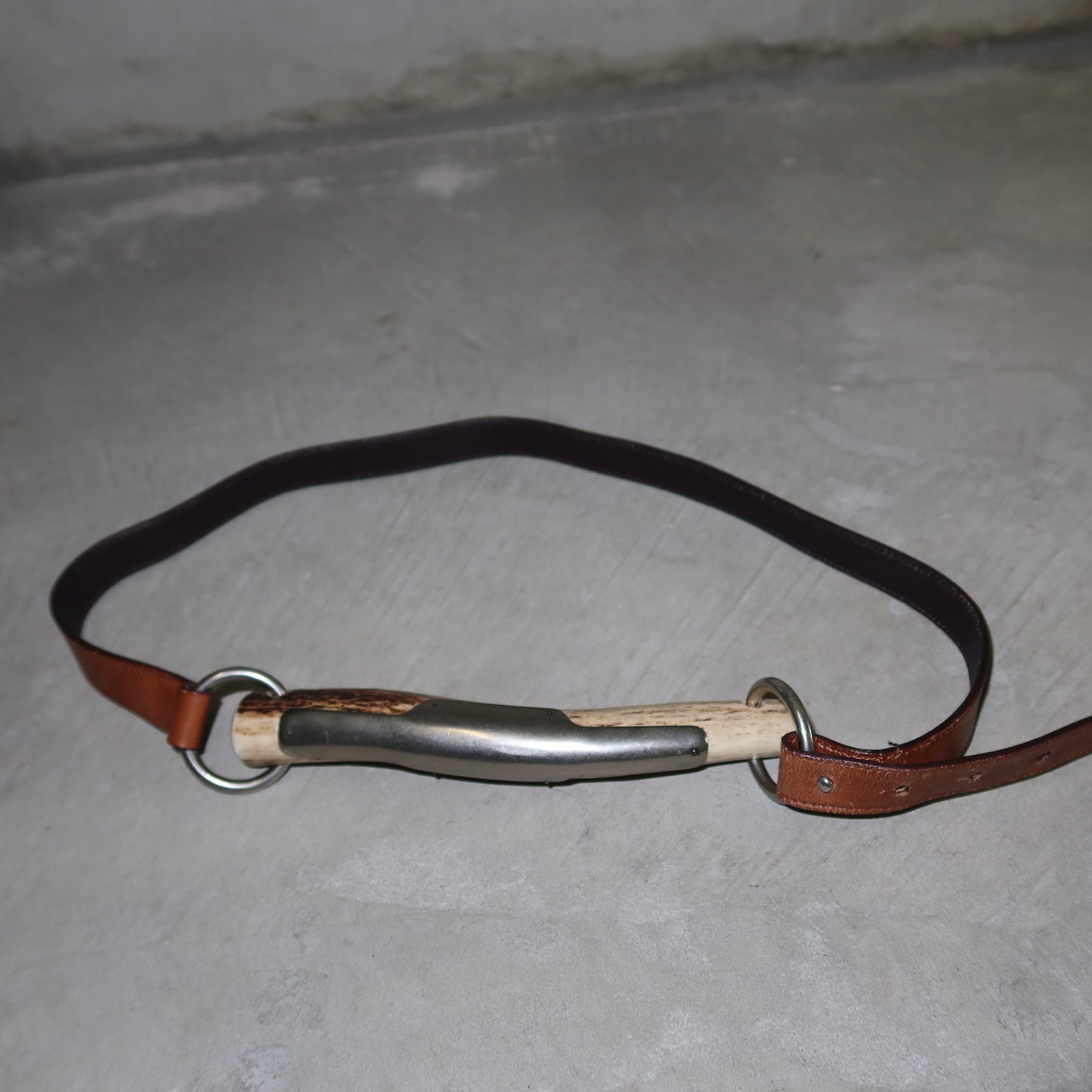 YSL Brown Leather Mombasa Belt