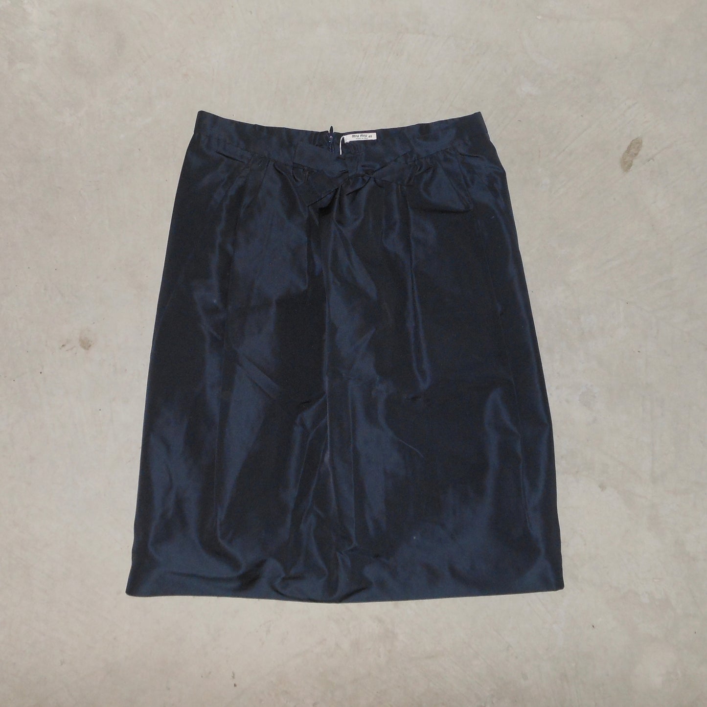 Miu Miu Navy Bow Skirt