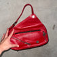 Sonia Rykiel Rare Red Leather Biker Bag