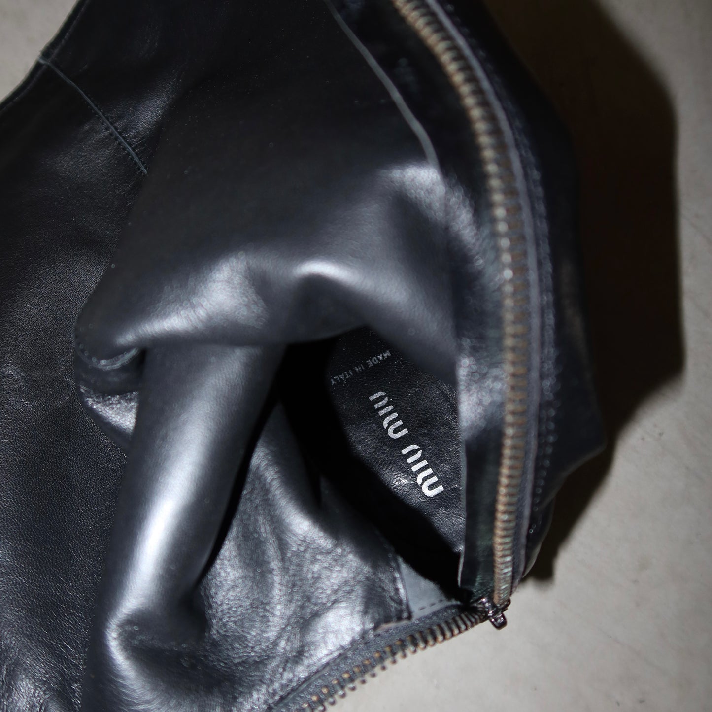 Miu Miu Black Leather Boots (38)