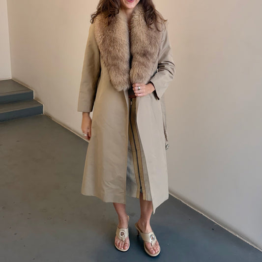 Vintage Fur Lined Trench