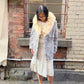 Vintage Blue Lamb and Fox Fur Coat