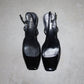 Prada Patent Peep Toe Wedges (38.5)