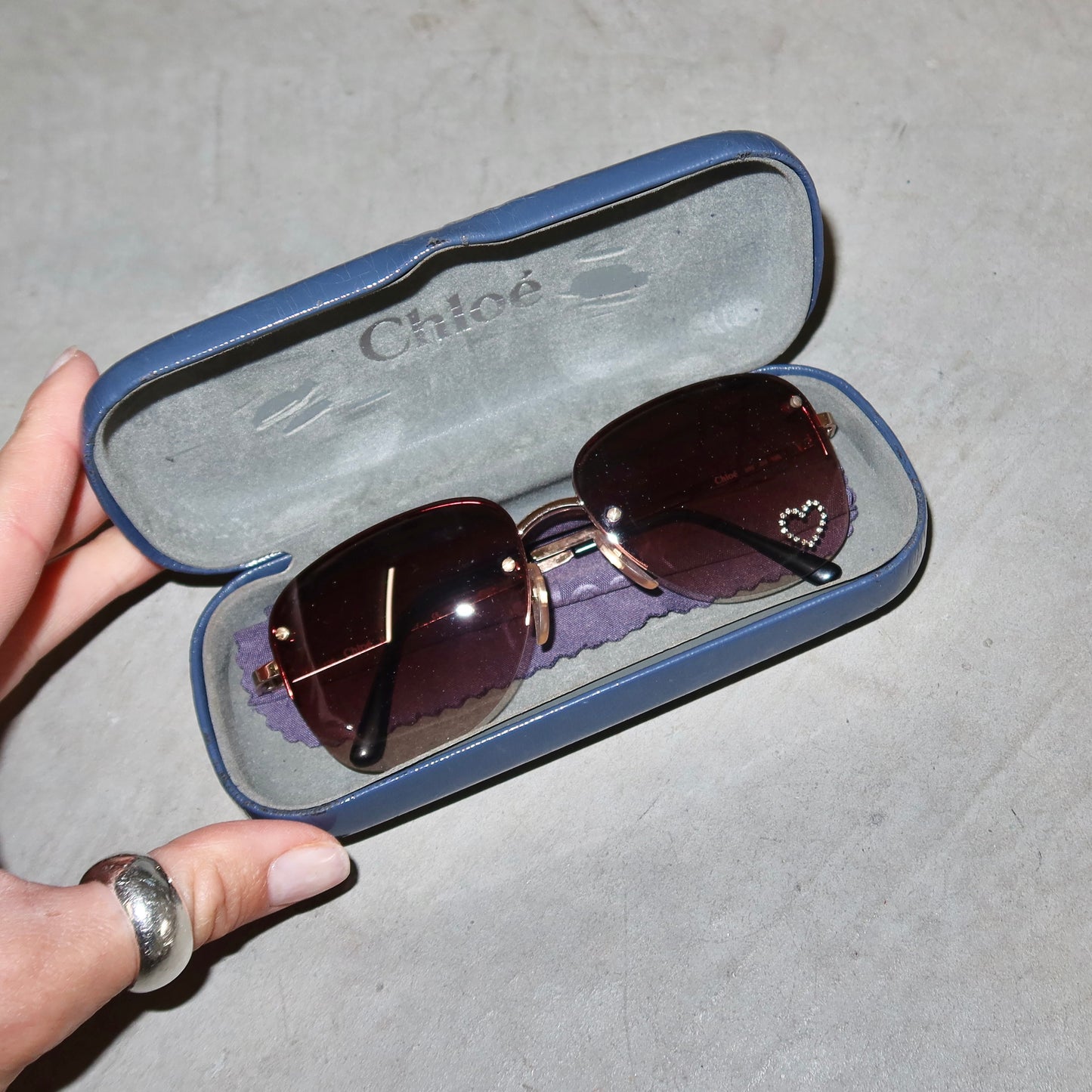 Chloé SS1999 Brown and Gold Aviators