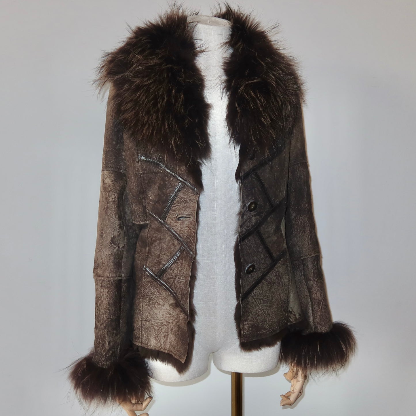 Vintage Leather and Fur Jacket