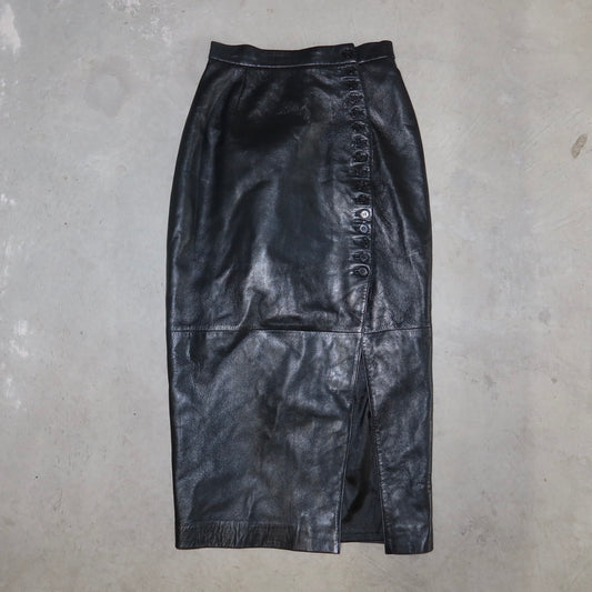 Norma Kamali Leather Skirt