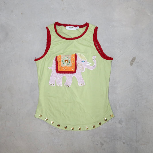 Moschino Green Elephant Tank