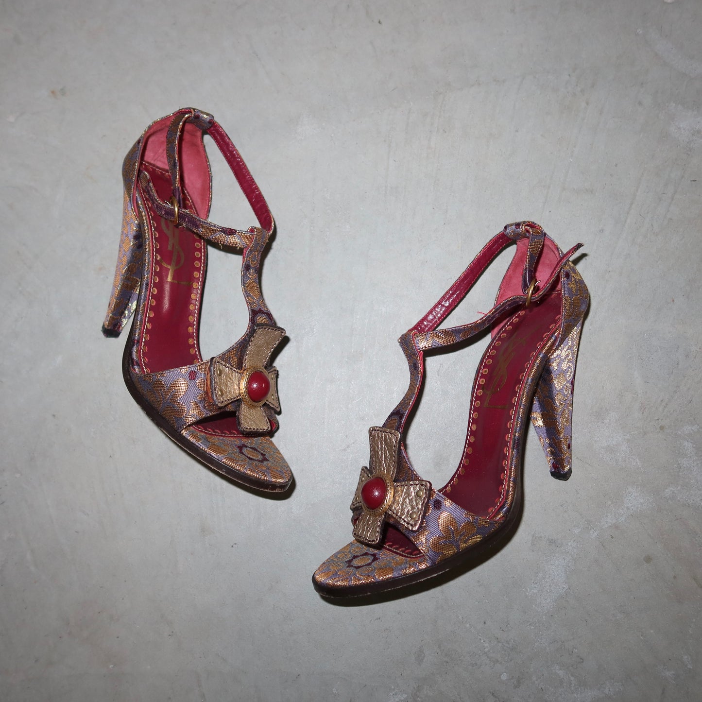 YSL by Tom Ford Brocade T-Bar Heels (37)