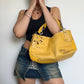 Miu Miu Yellow Logo Shoulder Bag