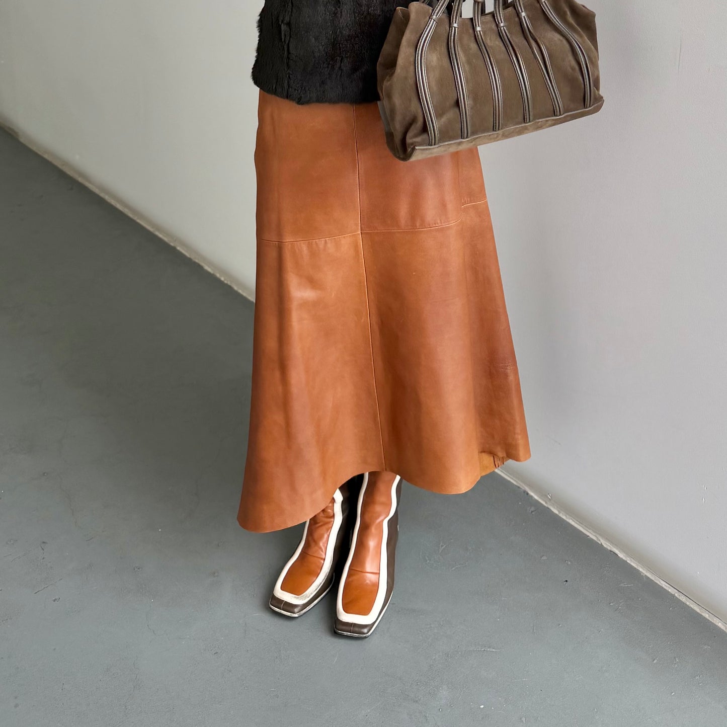 DKNY Leather Skirt